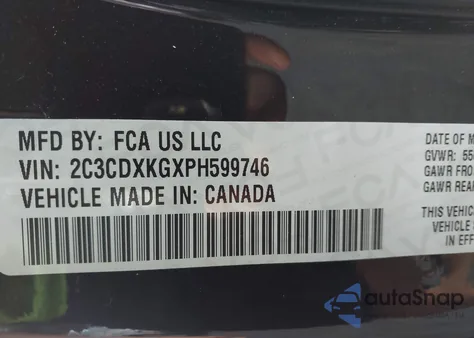 2023 Dodge Charger Police Awd z USA, uszkodzony, nr VIN 2C3CDXKGXPH599746